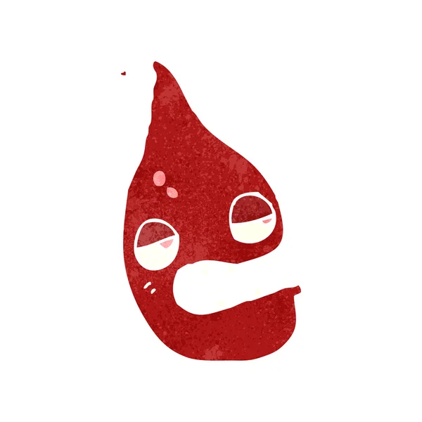 Goccia di sangue cartone animato — Vettoriale Stock