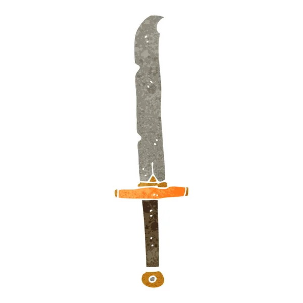 Ретрографический меч — стоковый вектор