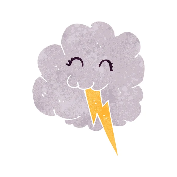 Nuvem de tempestade retro cartoon —  Vetores de Stock