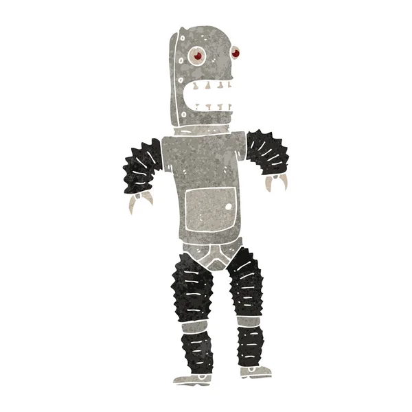 Retro Cartoon Robot — Stok Vektör