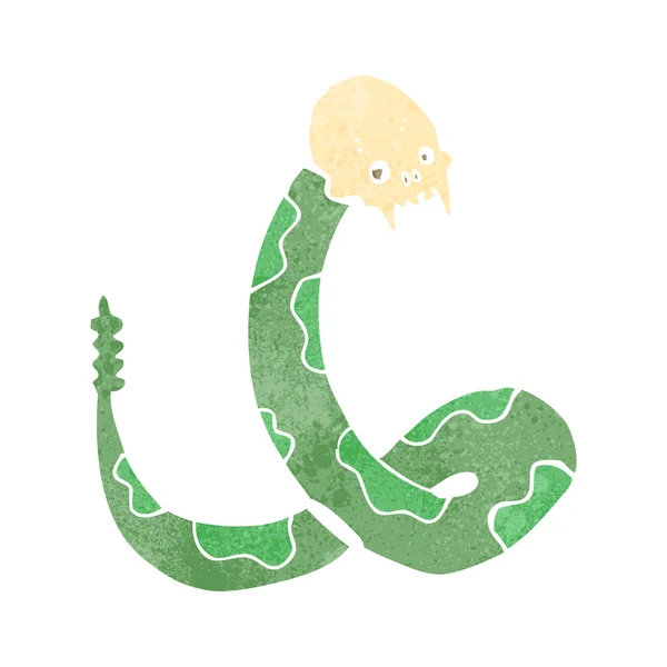 Desenhos animados assustadores de cobra — Vetor de Stock