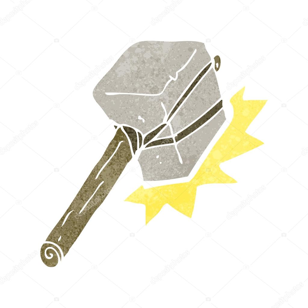 Cartoon hammer of thor — Stock Vector © lineartestpilot 29101059