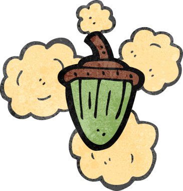 Retro karikatür palamut