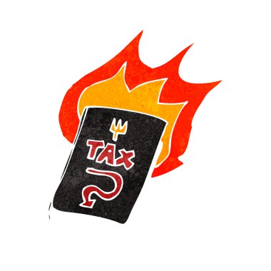 Retro karikatür vergisi defteri