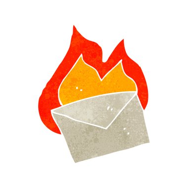 Retro karikatür harfi yanıyor