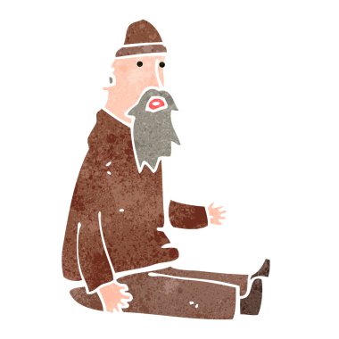 Retro karikatür adam