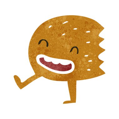 Retro karikatür komik küçük canavar