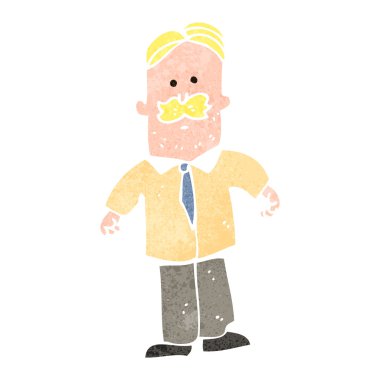 Retro karikatür adam