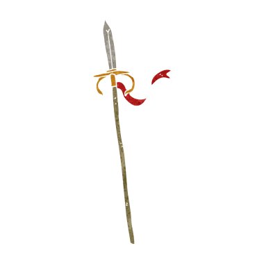 Retro karikatür mızrak