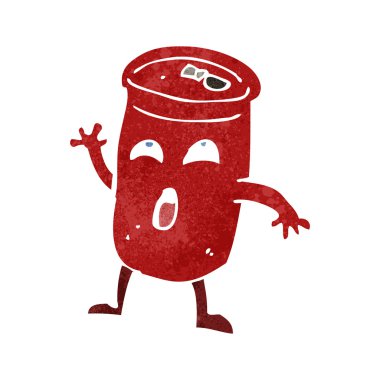 Retro karikatür cola sallayarak yapabilirsiniz