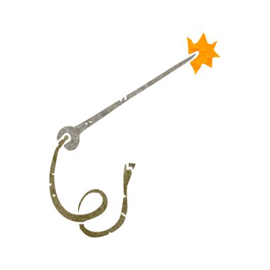 retro çizgi film iğnesi ve ipliği