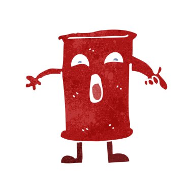 retro karikatür soda kutusu