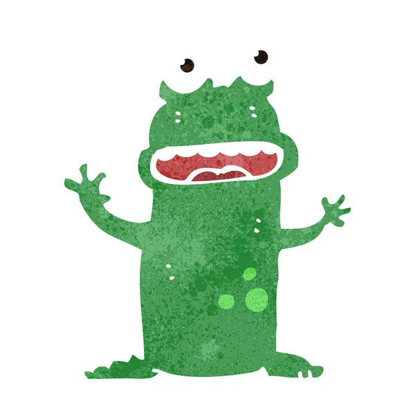 Retro cartoon frog — Stock Vector