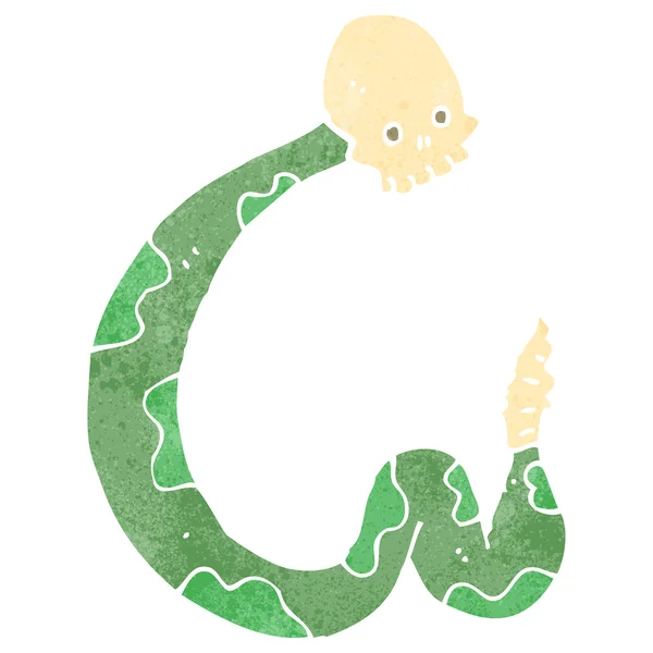Retro kreslený strašidelné had — Stockový vektor