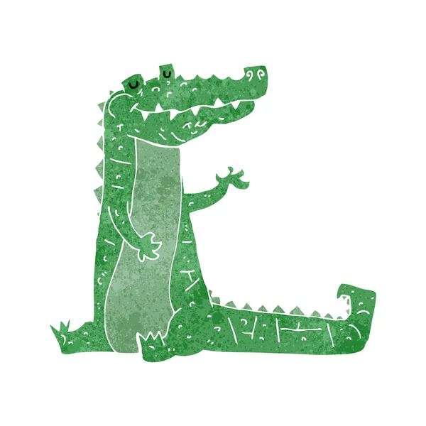 Retro-Cartoon-Krokodil — Stockvektor