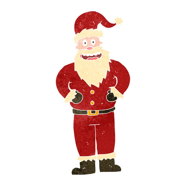 Desenhos animados retro santa claus — Vetor de Stock