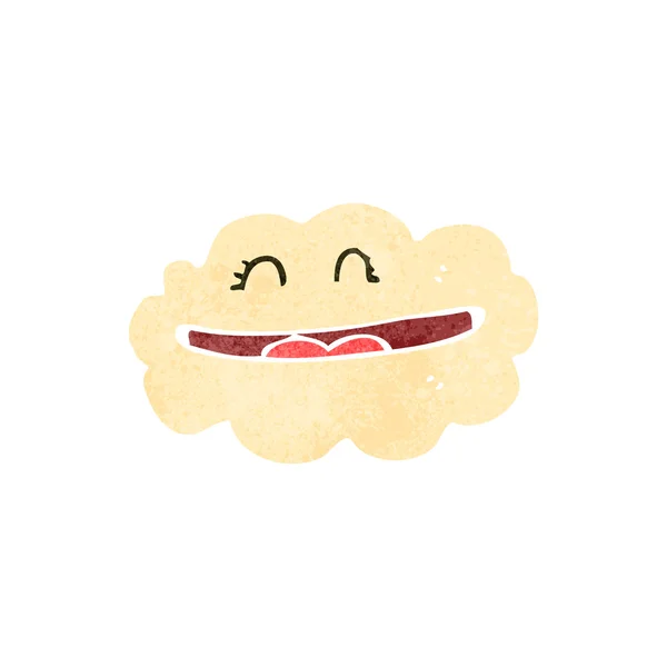 レトロな幸せな漫画雲 — ストックベクタ