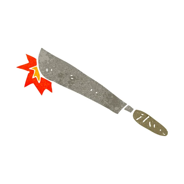 Machete de dibujos animados retro — Vector de stock