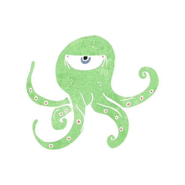 Retro cartoon octopus — Stockvector