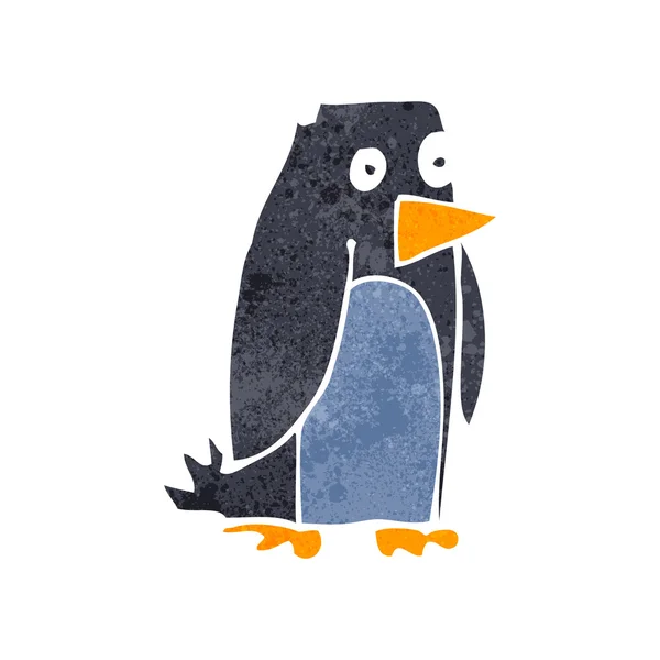 Penguin Kartun Retro - Stok Vektor