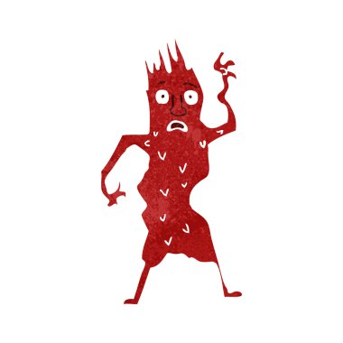 Retro karikatür büyülü yaratık