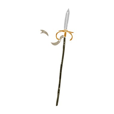 Retro karikatür mızrak