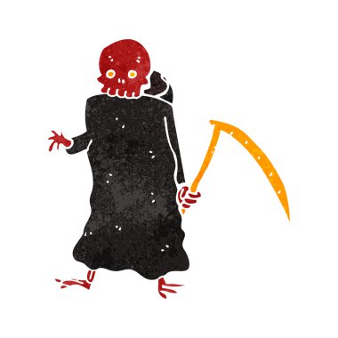 Ölüm tırpan karikatür