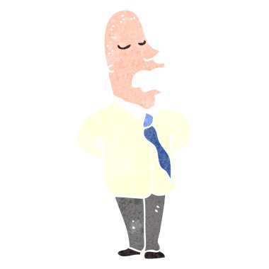 Retro karikatür işadamı