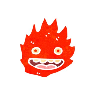 Retro çizgi film küçük alev