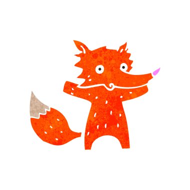 Retro karikatür tilki