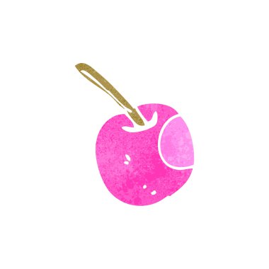 Retro karikatür pembe kiraz