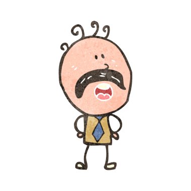 Retro çizgi film baba