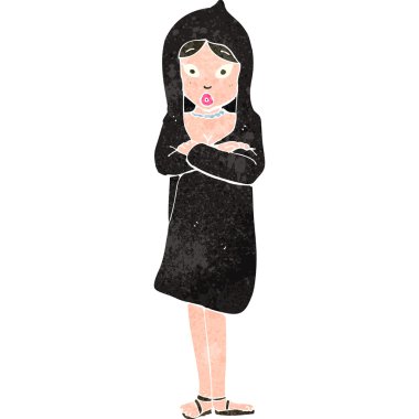 çıplak kadın ceket karikatür sarılmış