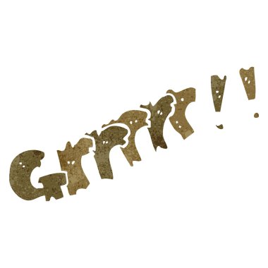 Retro karikatür growl