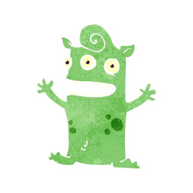 Retro karikatür canavar