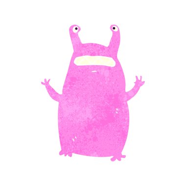 Retro karikatür canavar