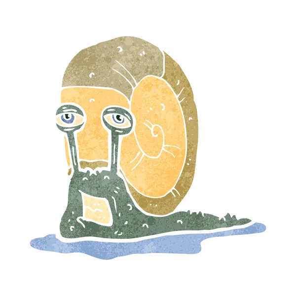 Escargot brut de bande dessinée rétro — Image vectorielle