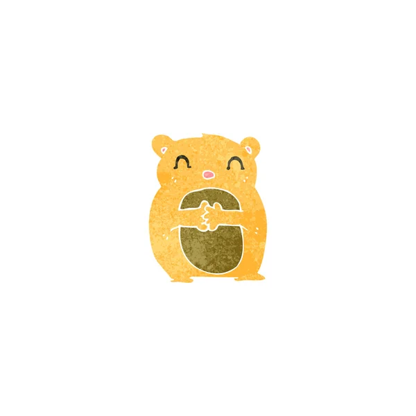 Retro cartone animato piccolo orsacchiotto — Vettoriale Stock