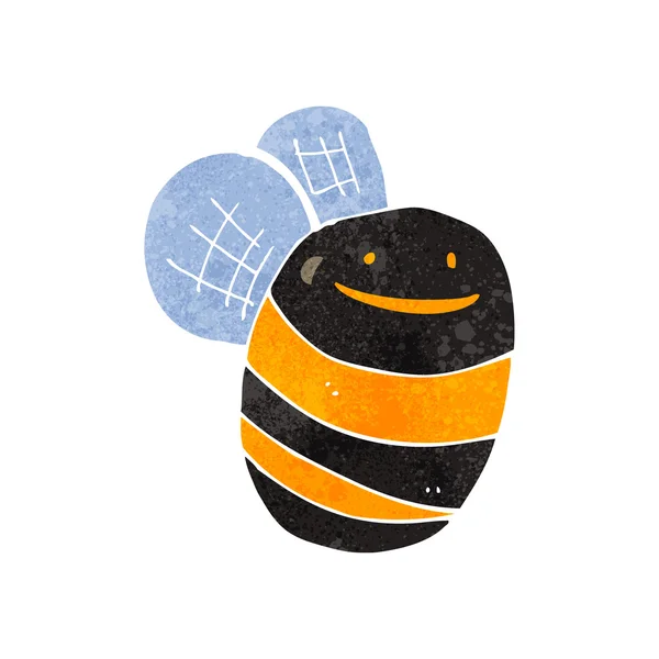 Retro cartoon bee — Stock Vector