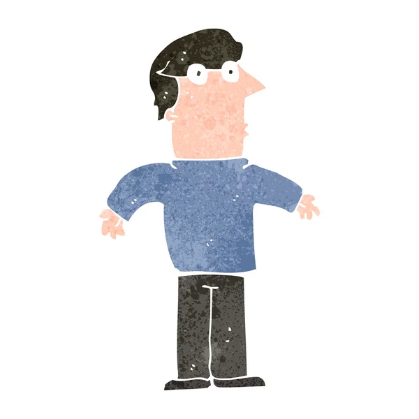 Kreslený muž pokrčení ramen — Stockový vektor