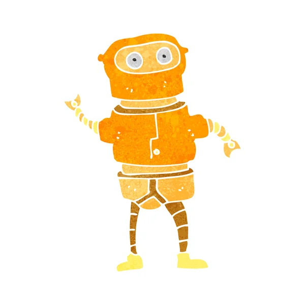 Ретро-золотой робот — стоковый вектор