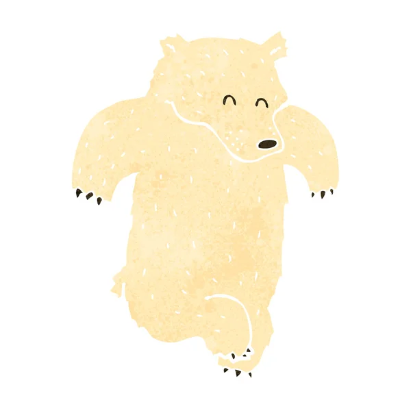 Ballando orso polare cartone animato — Vettoriale Stock