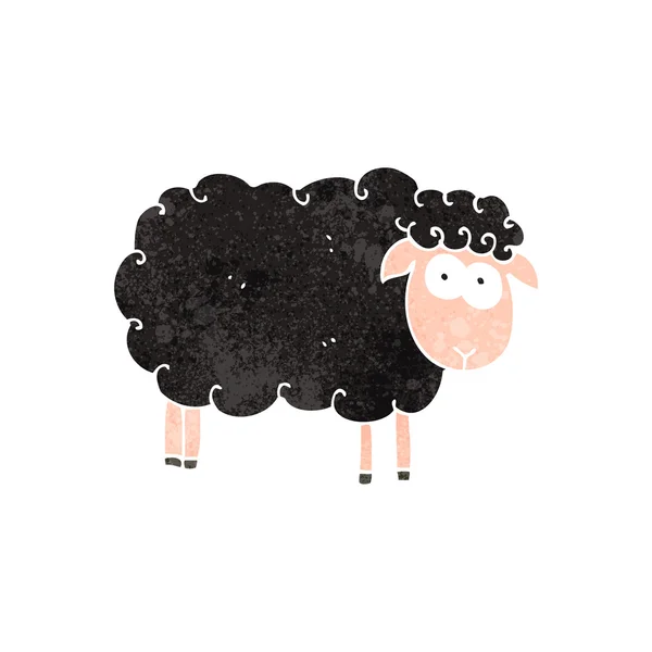 Retro-Cartoon schwarze Schafe — Stockvektor