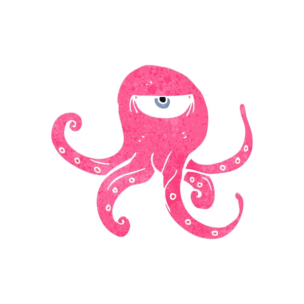 Retro cartoon octopus — Stock Vector