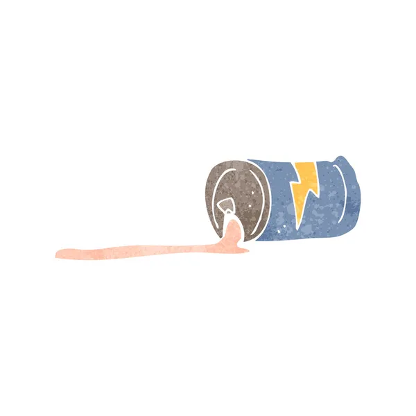 Rétro canette de soda dessin animé — Image vectorielle