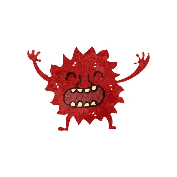 Retro-Cartoon kleines Monster — Stockvektor