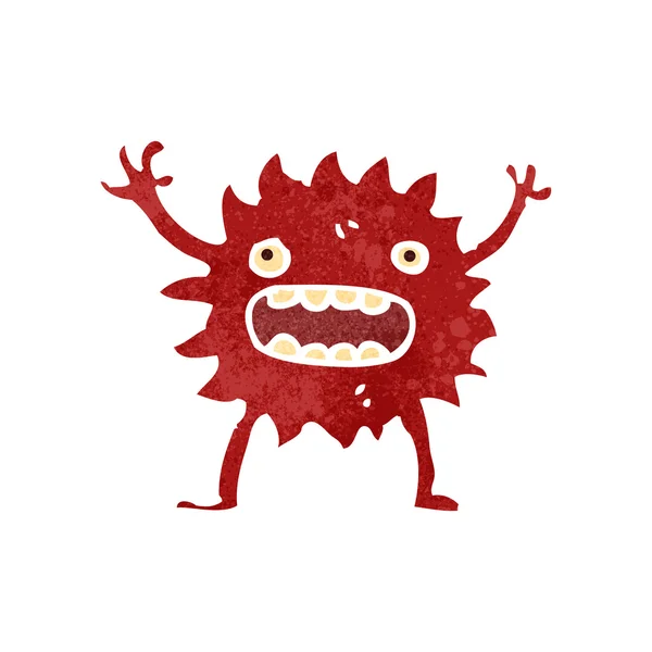 Retro-Cartoon kleines Monster — Stockvektor