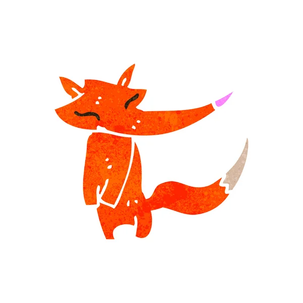Retro cartoon fox — Stockvector