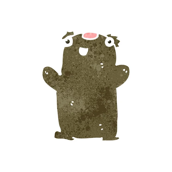 Retro cartoon little bear — Stock Vector