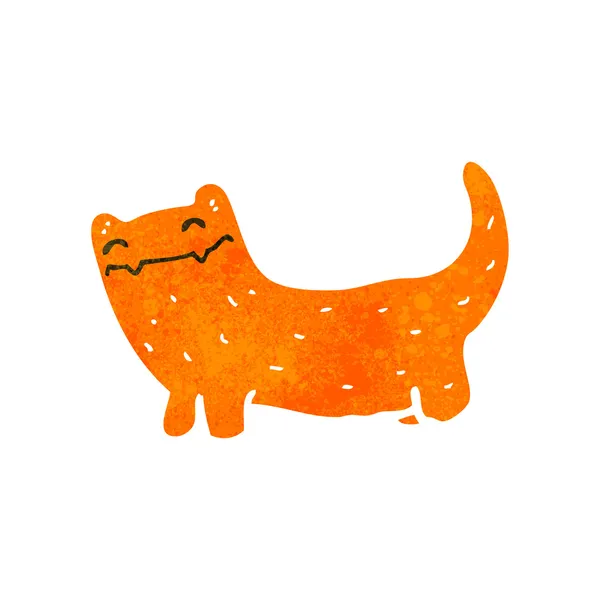 Rétro dessin animé gingembre chat — Image vectorielle